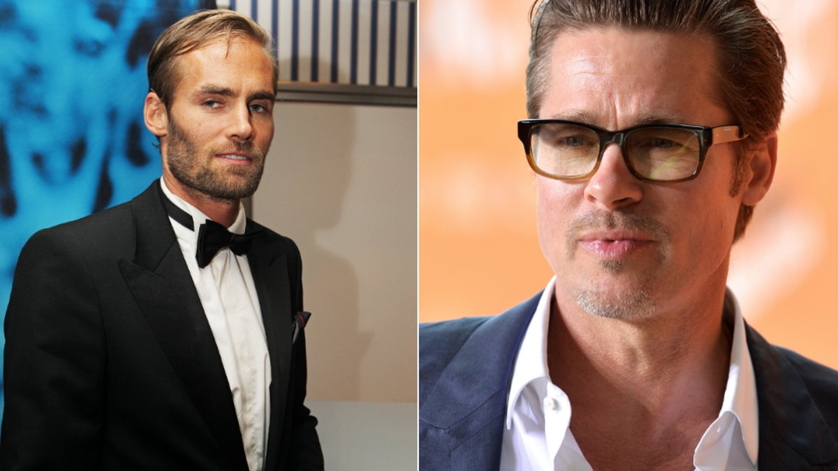 Olof Mellberg och Brad Pitt är två män med ordentliga käkben.